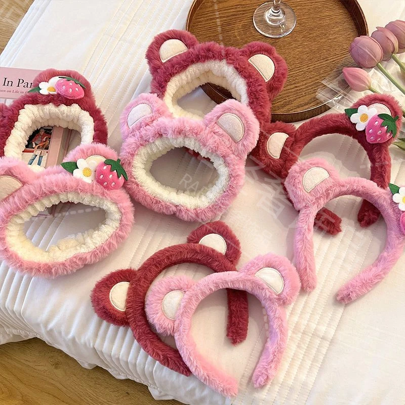 可爱卡通发带女毛绒束发带秋冬洗脸防滑发箍敷面膜专用发带头饰