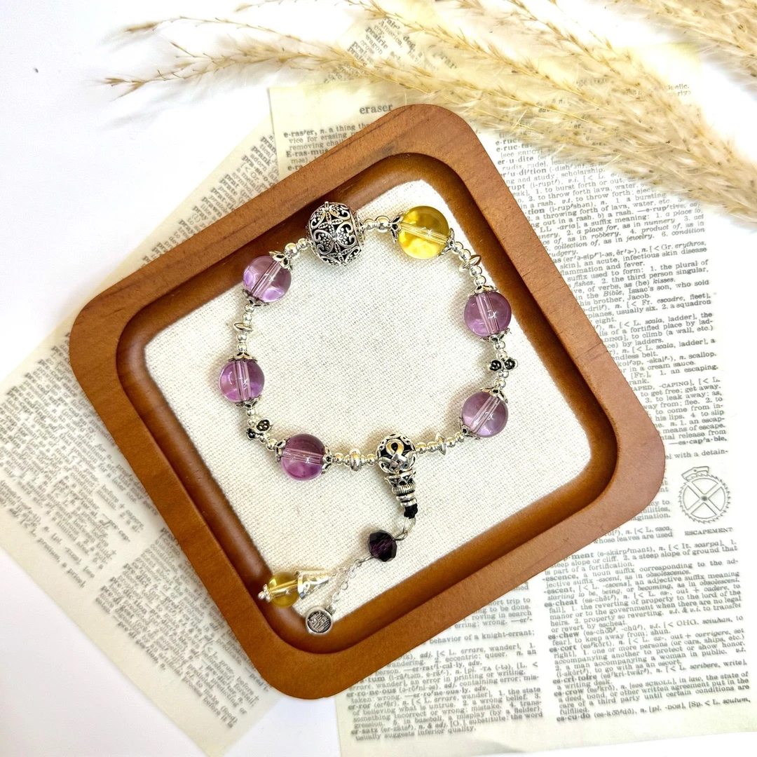 合金手链 「Richer」灰灰DYS-14820246雍雍同款紫水水手链