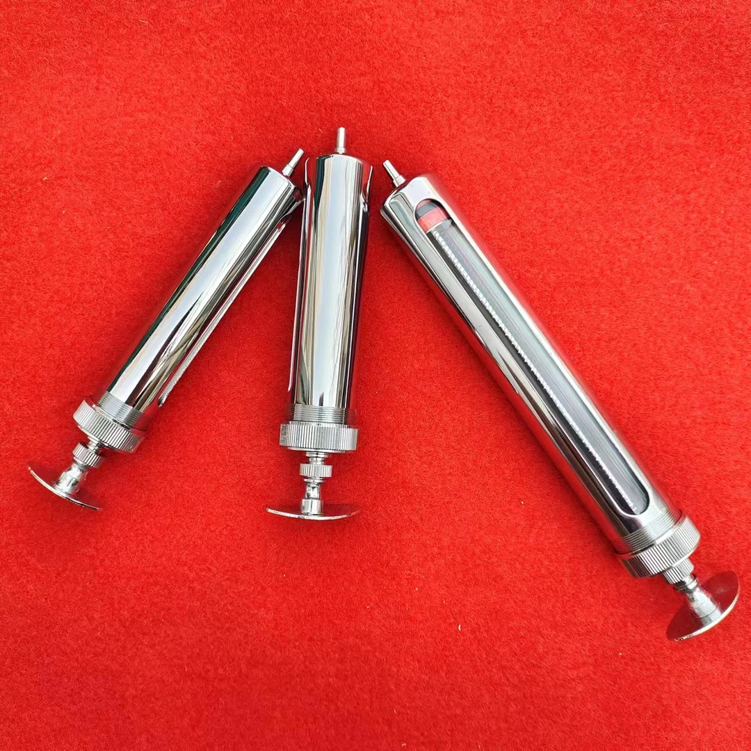 兽用金属注射器猪牛羊鸡鸭疫苗注射器针管注射器兽用不锈钢注射器