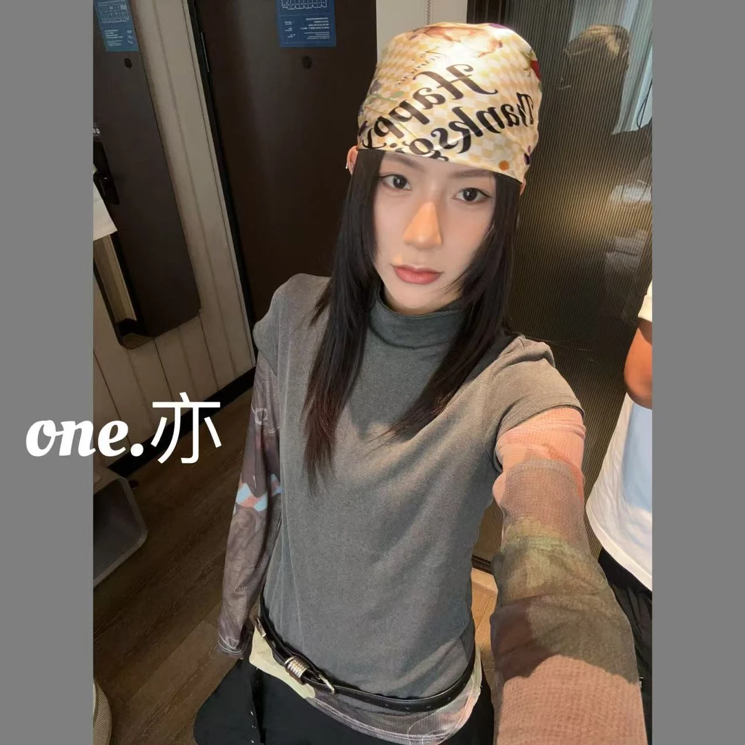 【一个亦】立领磨破净版短袖FY/6023