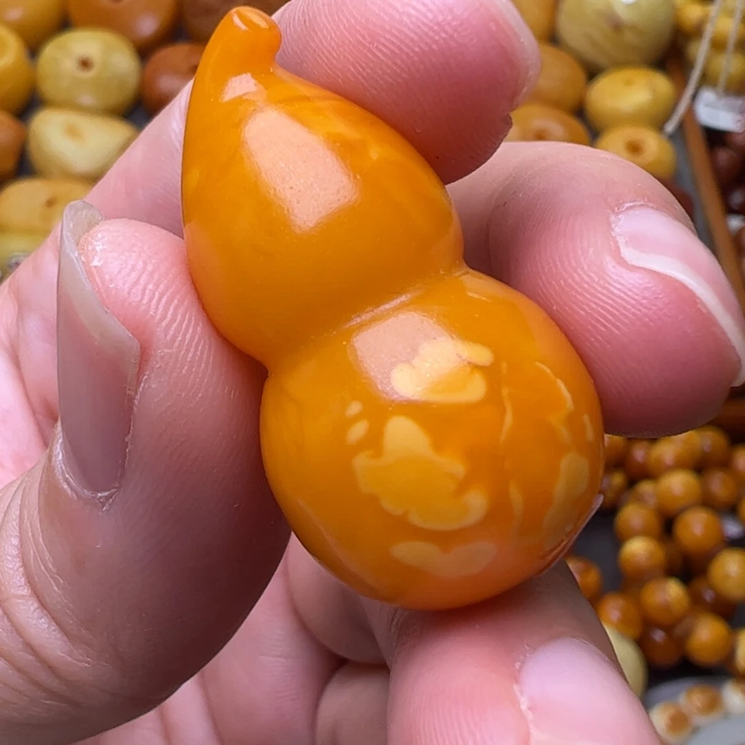 蜜蜡未镶嵌珠宝奇石葫芦