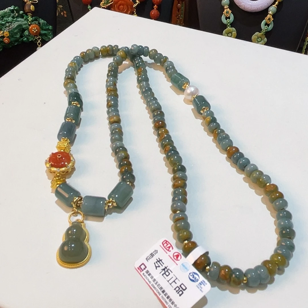 翡翠未镶嵌项链两用款