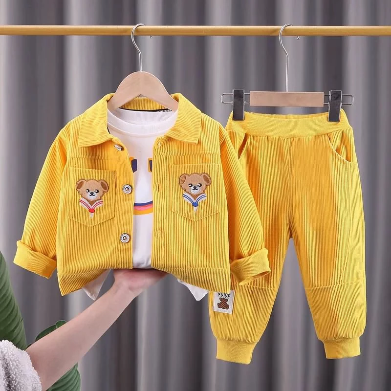 2025新款秋季儿童三件套休闲套装春秋款洋气小童婴儿长袖套装福利