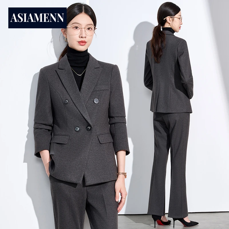 简约秋冬季西装套装女士2025款商务风职场工装正装高级感西服外套