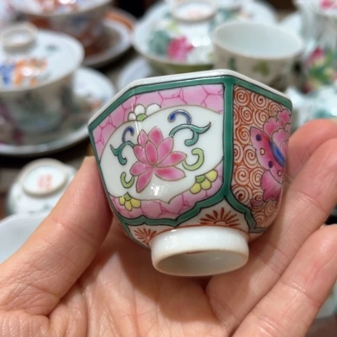 手绘盖碗壶承陶瓷