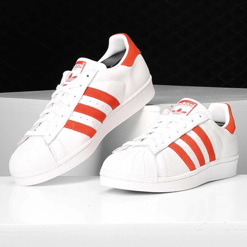 （直播断码专属）Adidas阿迪达斯正品三叶草男女款贝壳头板鞋EF9237