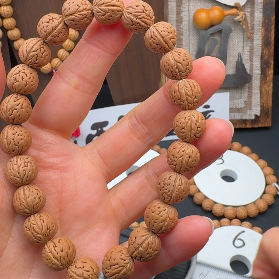 手串桃核11➕一线脐密纹手持