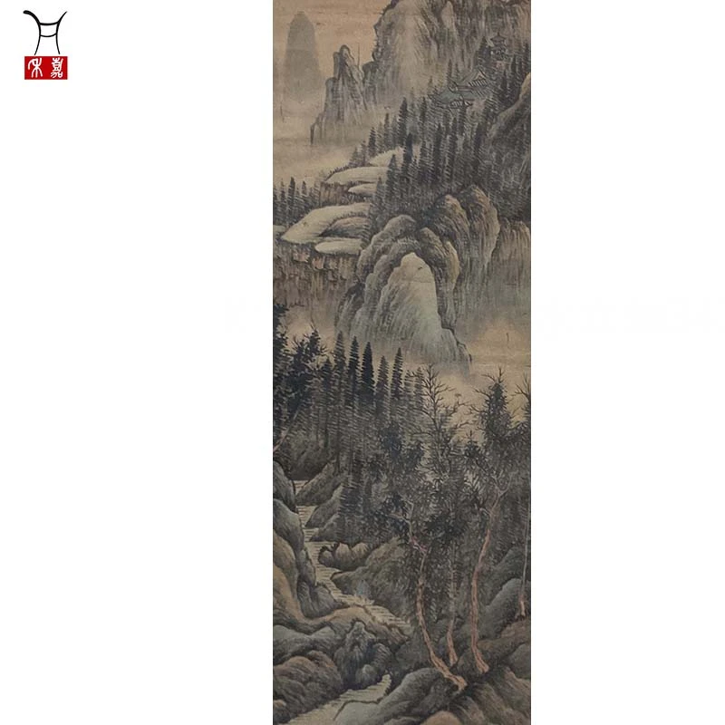 X1012山水立轴34X109/3.3平尺