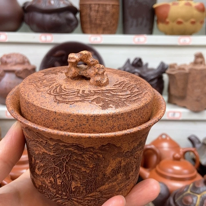 宜兴原矿紫砂手工主人杯