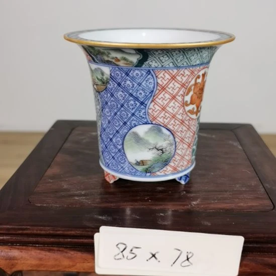 手工坯手绘青花釉下五彩