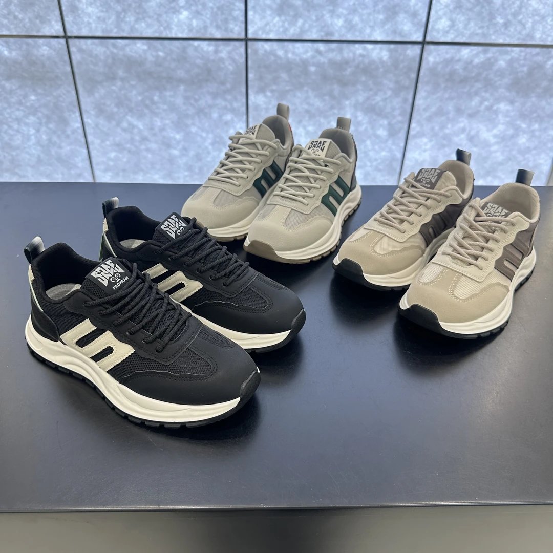 【男款】透气系带休闲鞋拼接拼色潮鞋休闲时尚四季通用