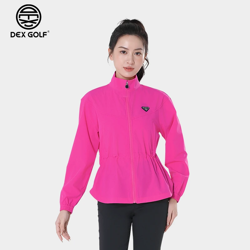 DEXGOLF高尔夫服装女士秋季薄款6211立领收腰显瘦时尚外套运动款