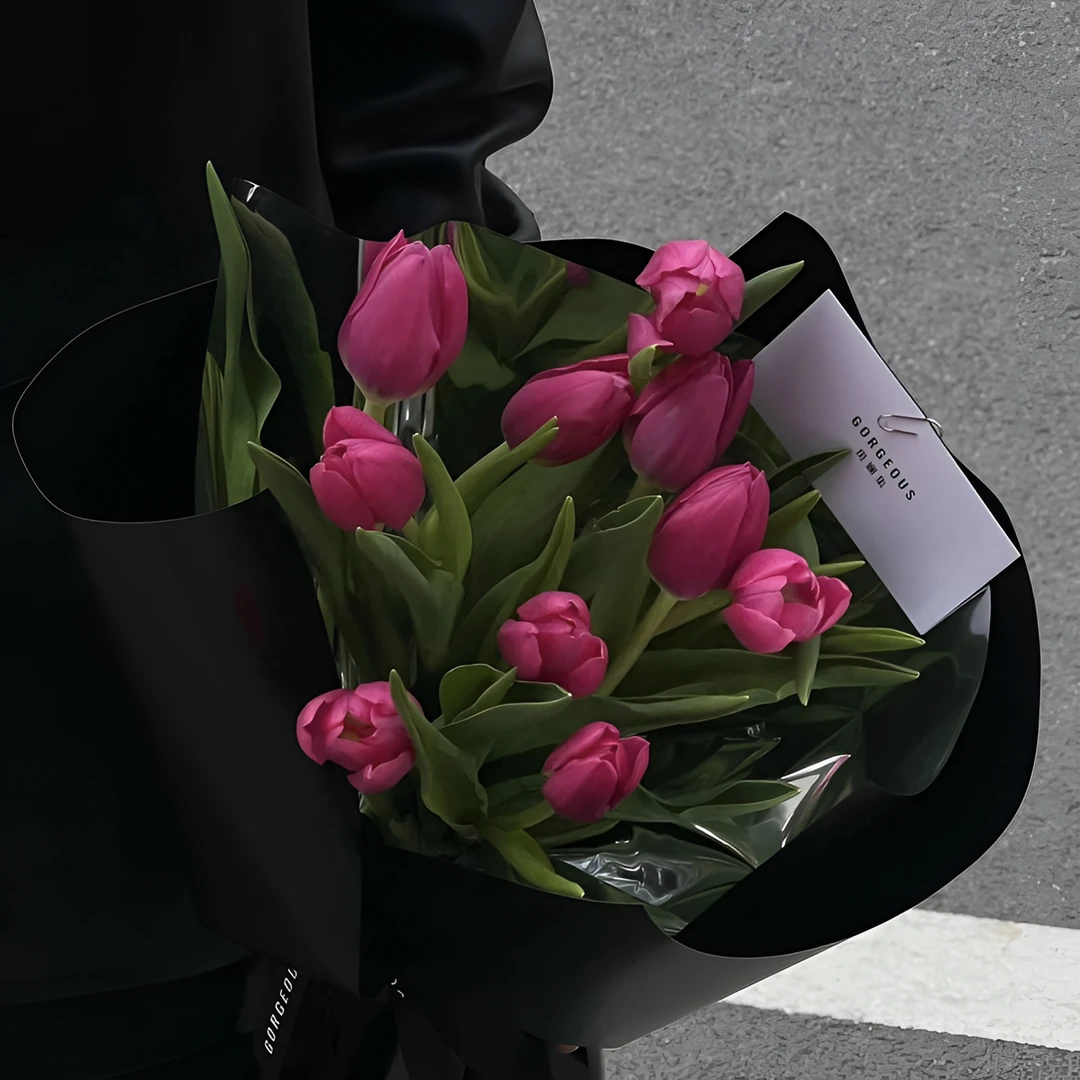 【梅子酱】郁金香东北鲜花基地直发顺丰包邮办公室养护鲜花