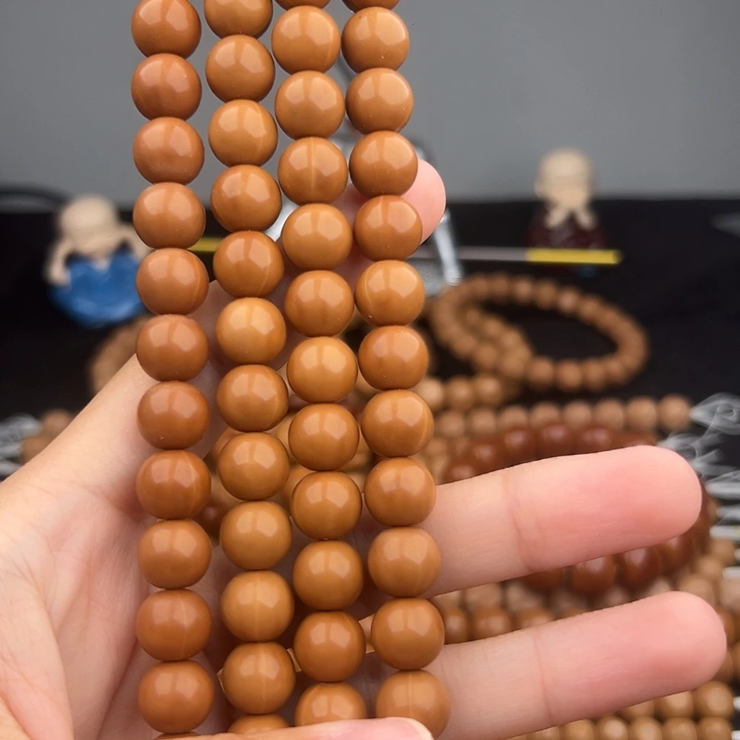 猴头核桃手串微瑕正圆光珠