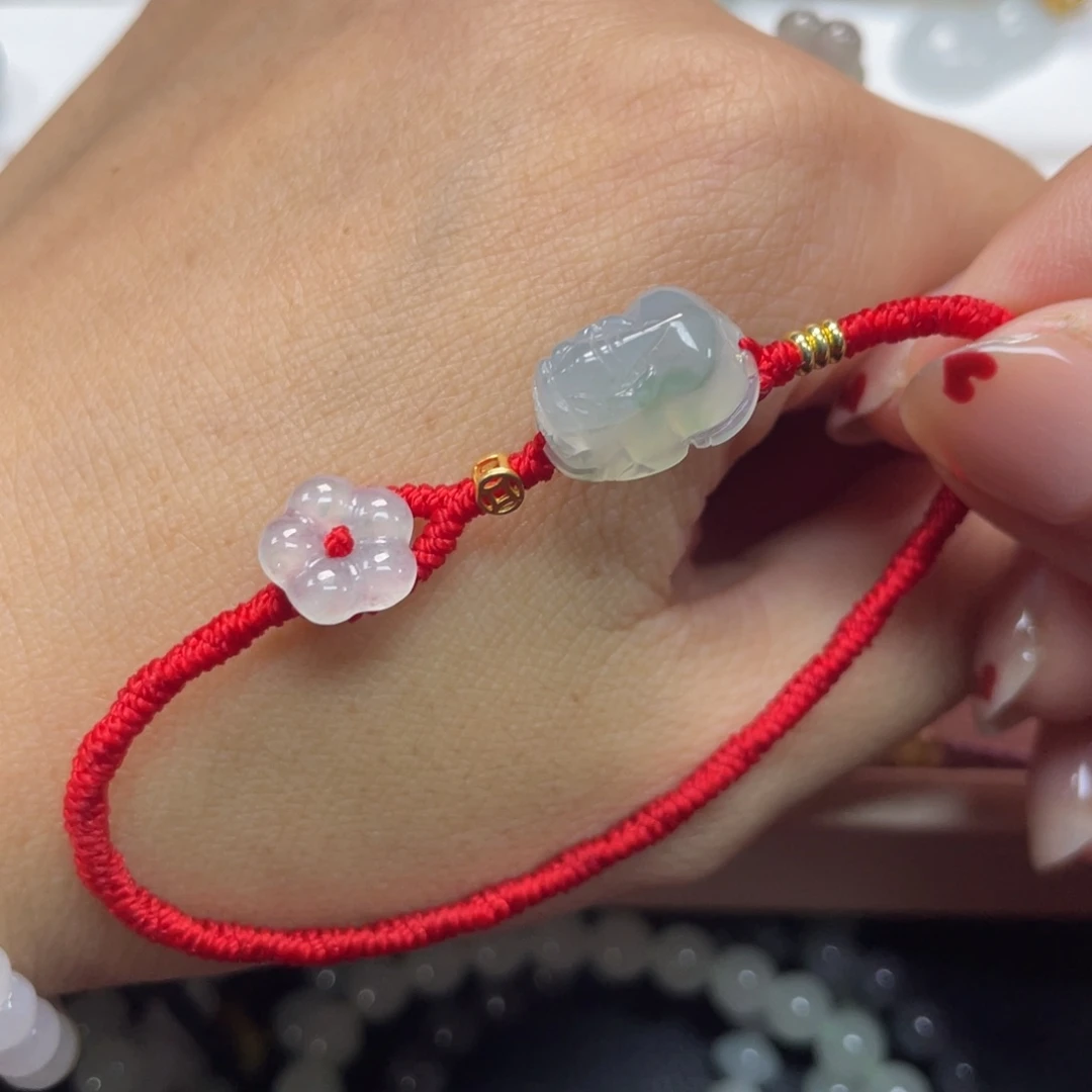 初****翡翠未镶嵌手绳17手围