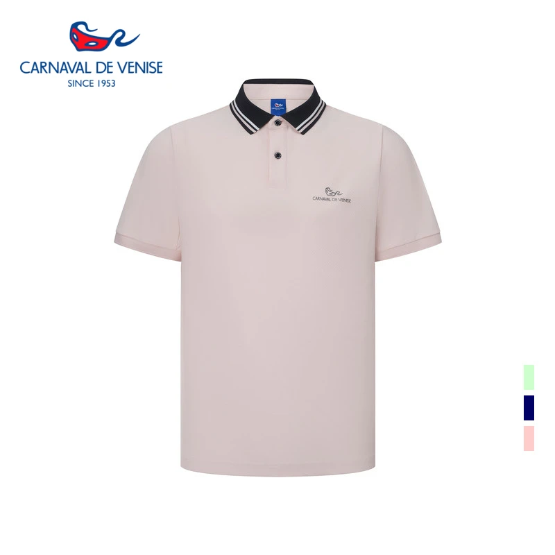 威尼斯小面具男装春夏休闲运动速干Polo衫V3821526
