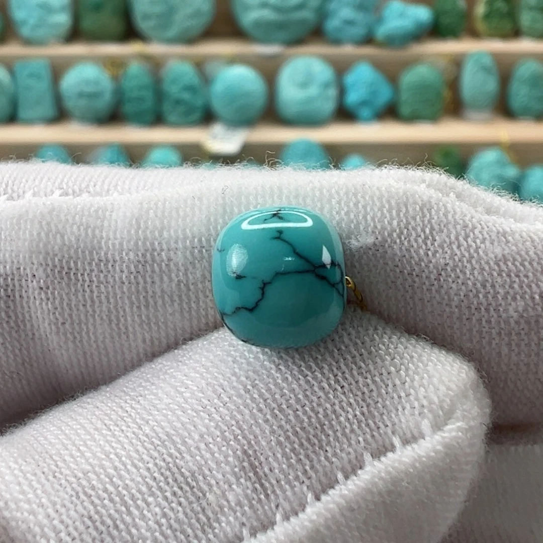 未镶嵌绿松石老型珠8.4x7.8mm