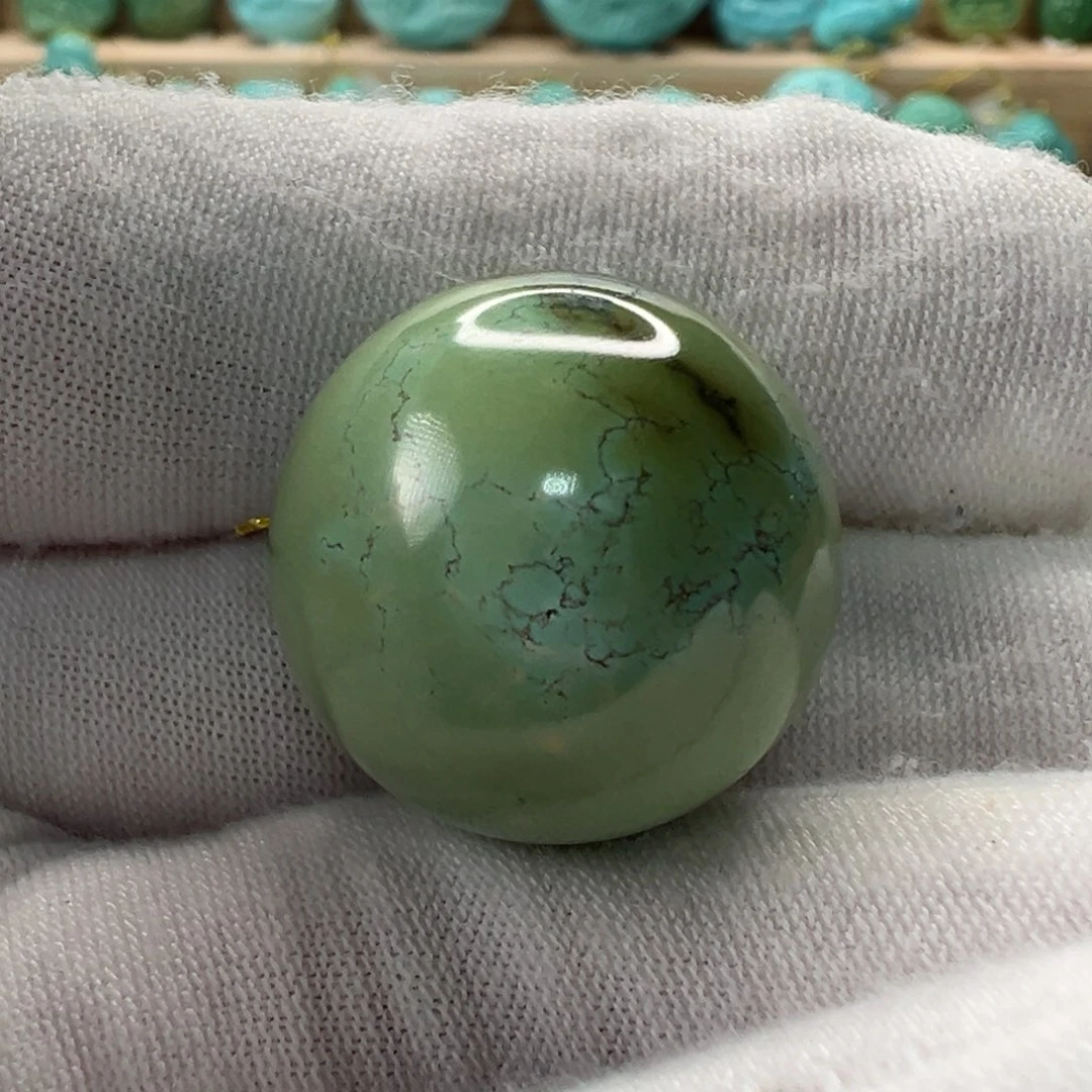 未镶嵌绿松石圆珠21.1mm