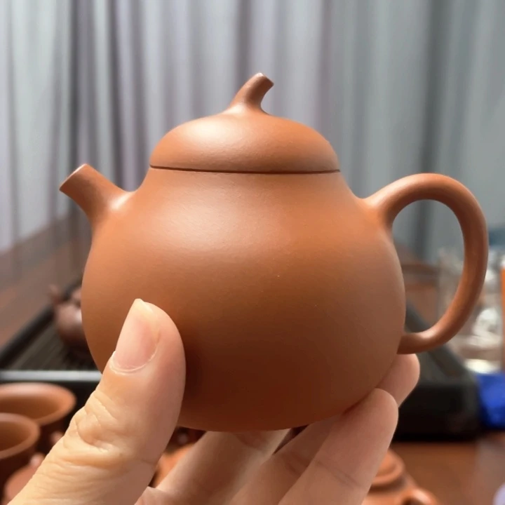 茶壶紫砂原矿小红泥茄瓜