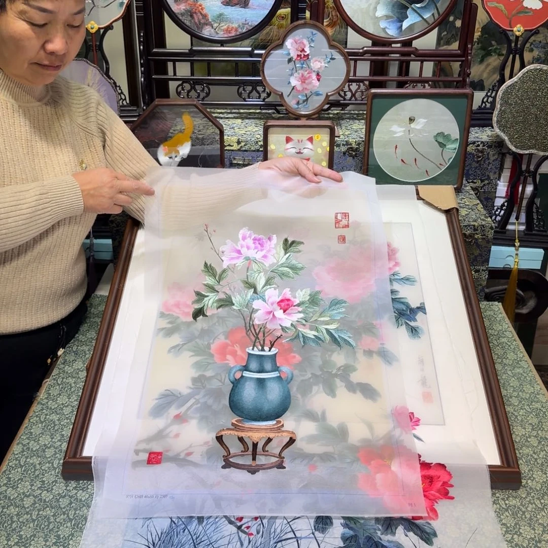 刺绣手工苏绣工艺制作技艺精湛