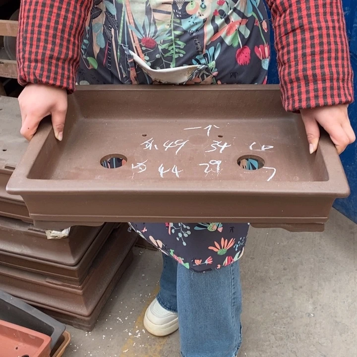 花盆紫砂只顾看手机和