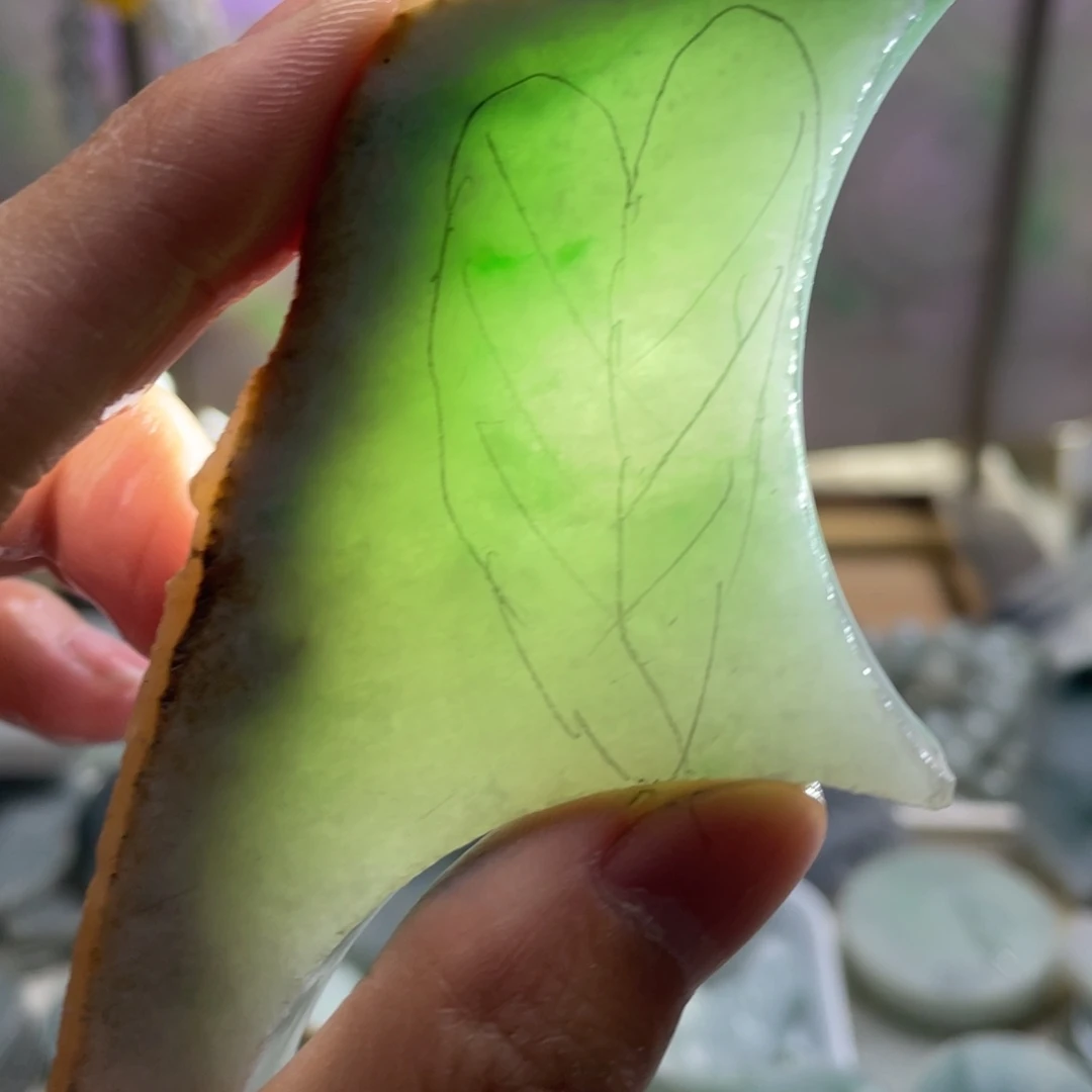 翡翠未镶嵌挂件K缅甸天然翡翠片料