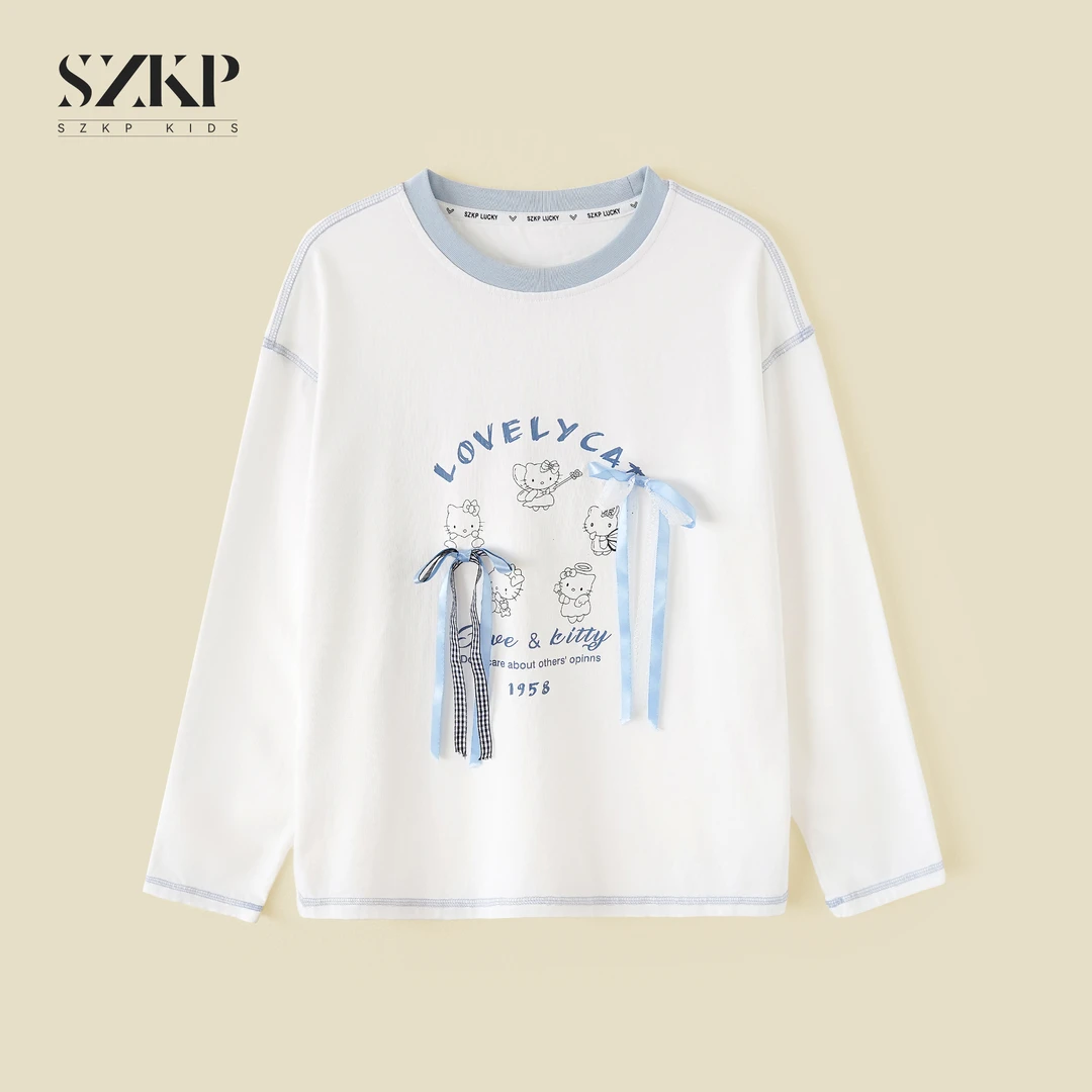 SZKP秋季新款卡通印花女童装中大童儿童洋气长袖T袖BGYQ552561