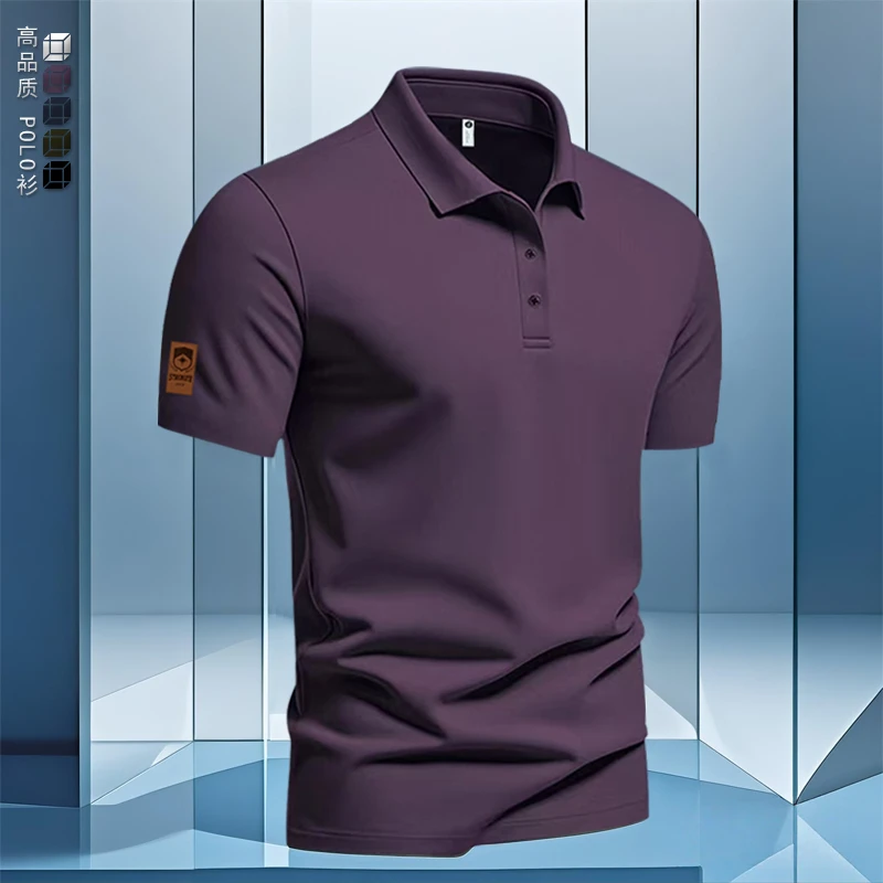 商务短袖男士POLO衫2025春夏季新款黑色速干翻领T恤半袖上衣 经典