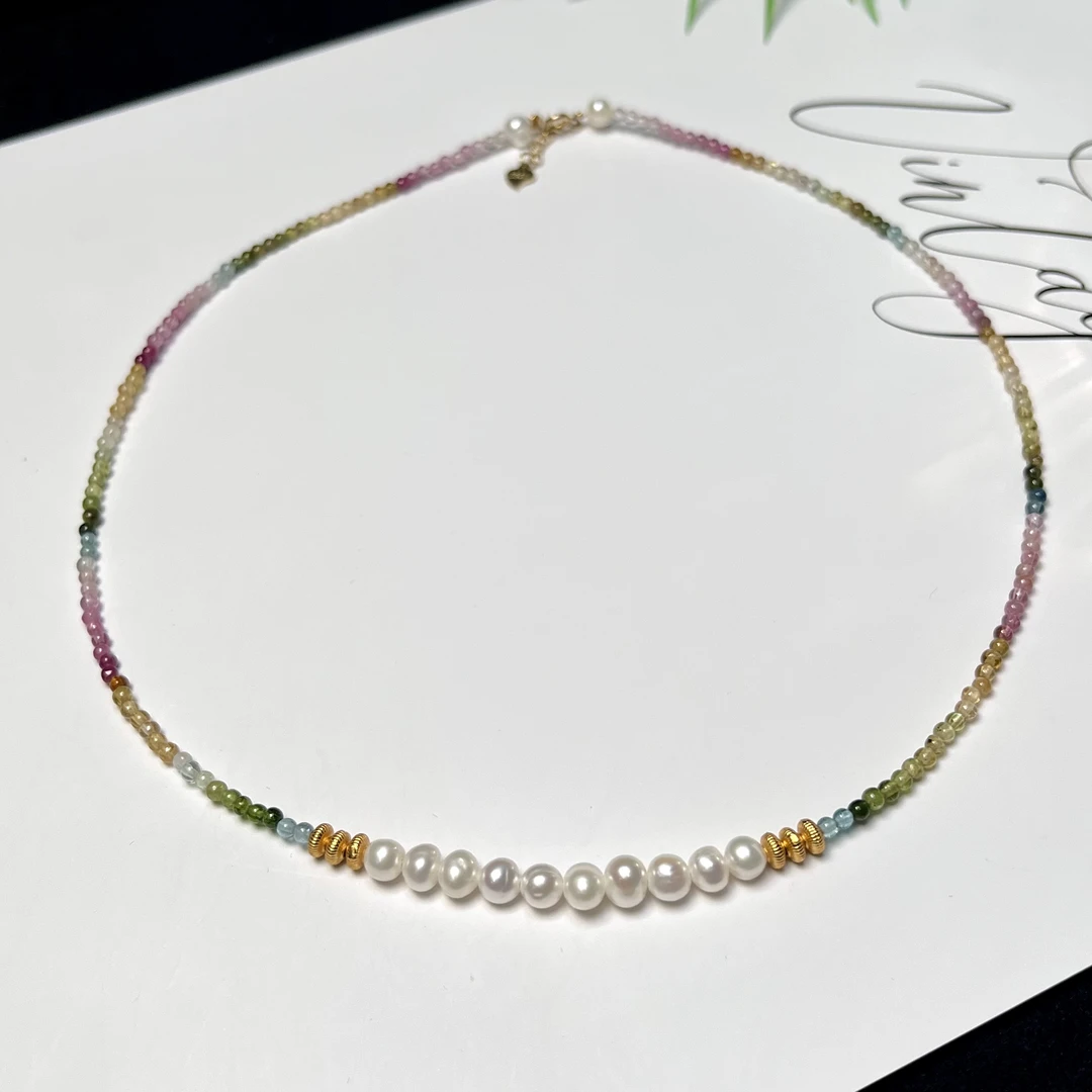 DIY碧玺微笑项链  YSZB-7029