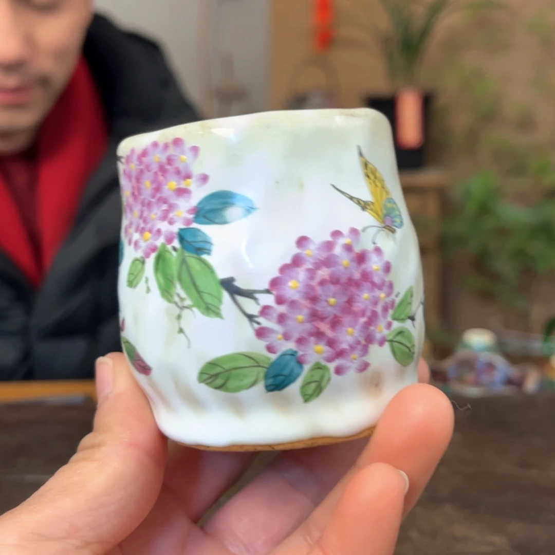 杯景德镇柴烧手绘杯