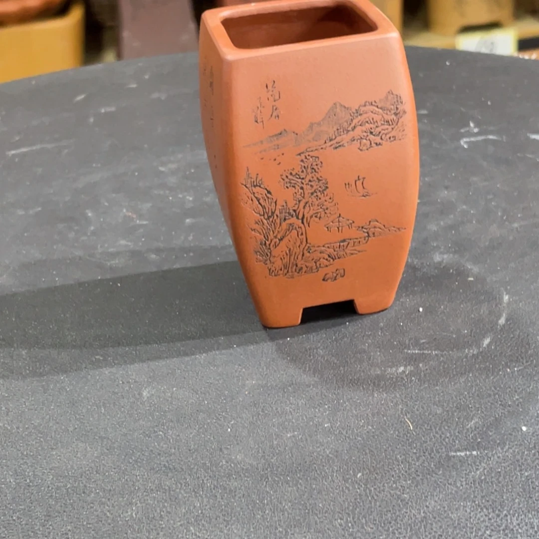 唐***6花盆紫砂紫砂和白