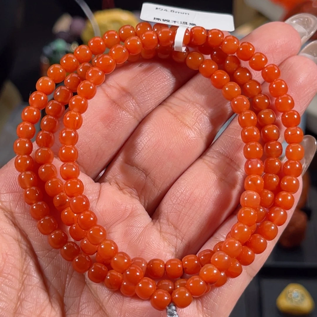 南红玛瑙未镶嵌冷水河老型单圈4.8mm