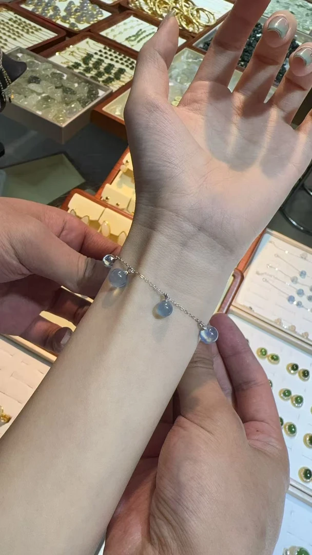 S925银海蓝宝手链