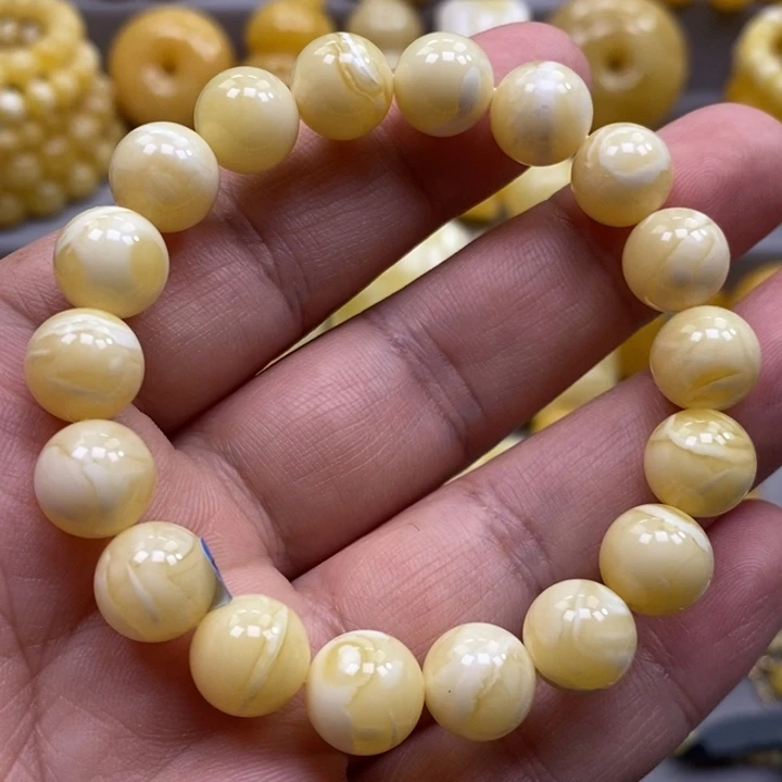 琥珀未镶嵌手链手串