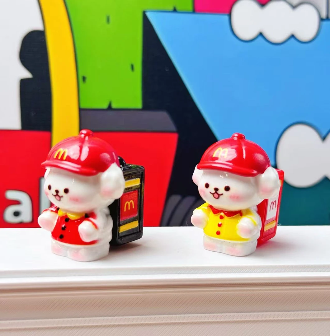 小雨定制【麦当当线条小狗】仿真食玩diy树脂配件手机配件