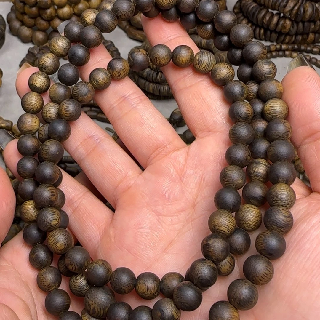 手串沉香张勺子08mm沉浮高货