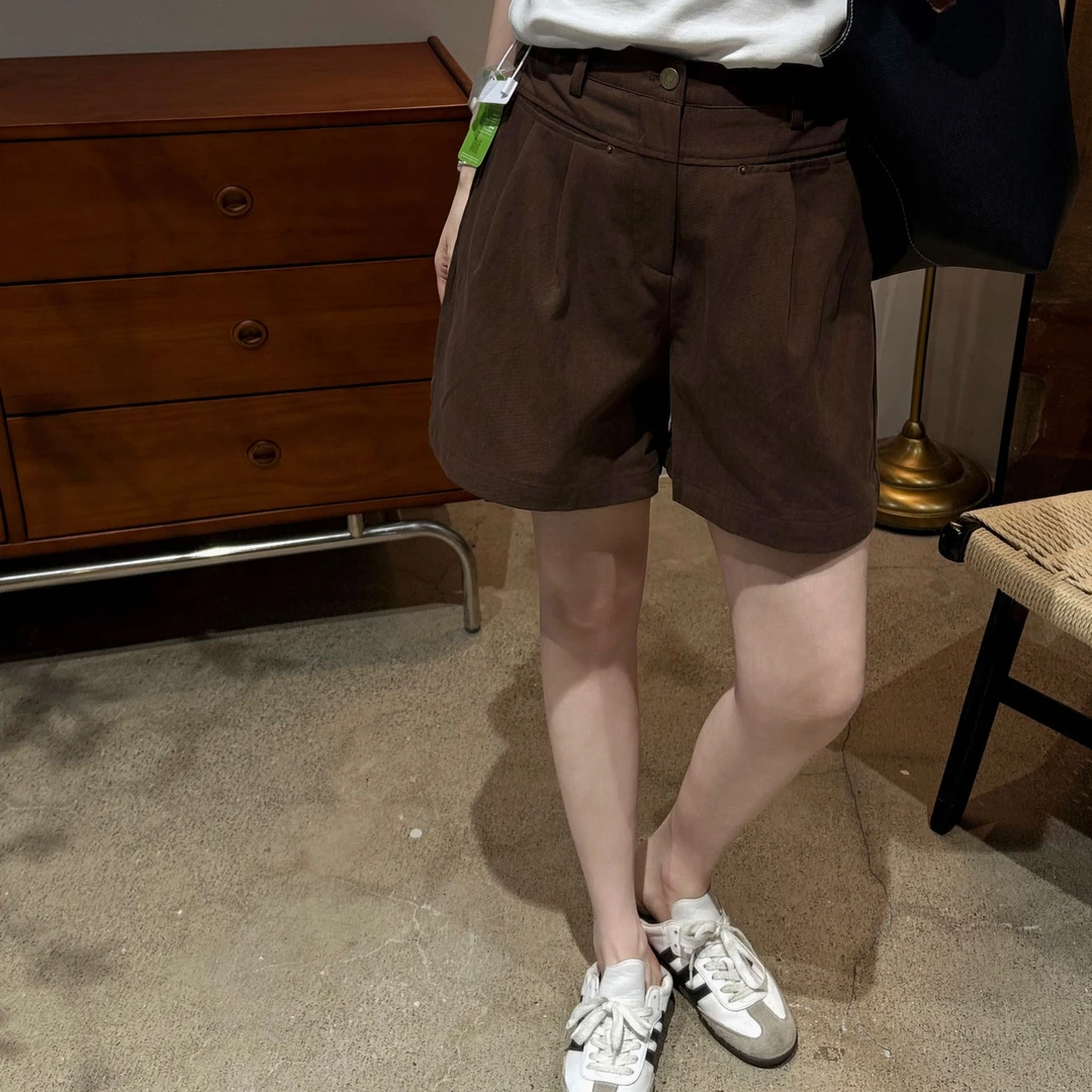 今婷韩系休闲百搭舒适时尚宽松透气设计感气质短裤女-M25219315