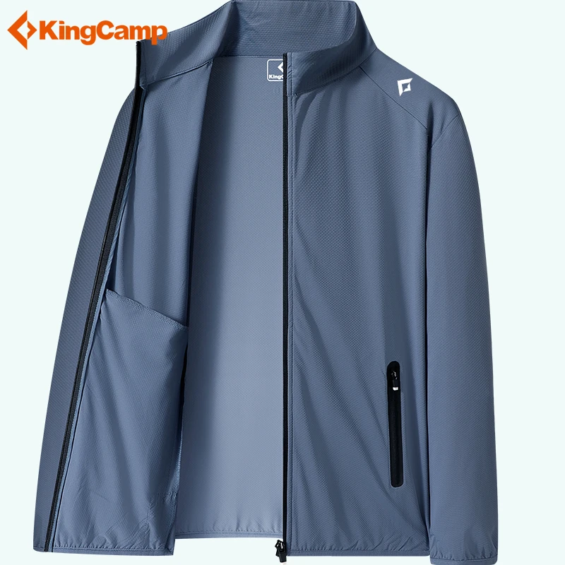 KingCamp立领防晒衣男士夏季轻薄透气速干外套户外登山钓鱼防晒服
