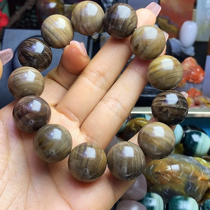 硅化玉未镶嵌手串