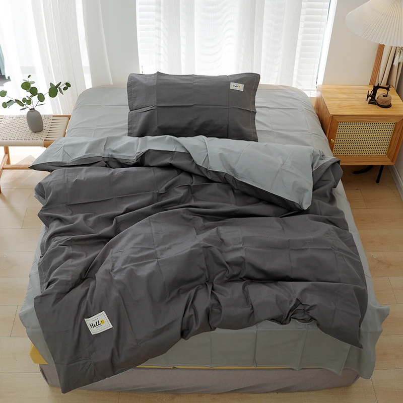 专享【京かわ会社】纯棉单人三件套微瑕 YW-深灰