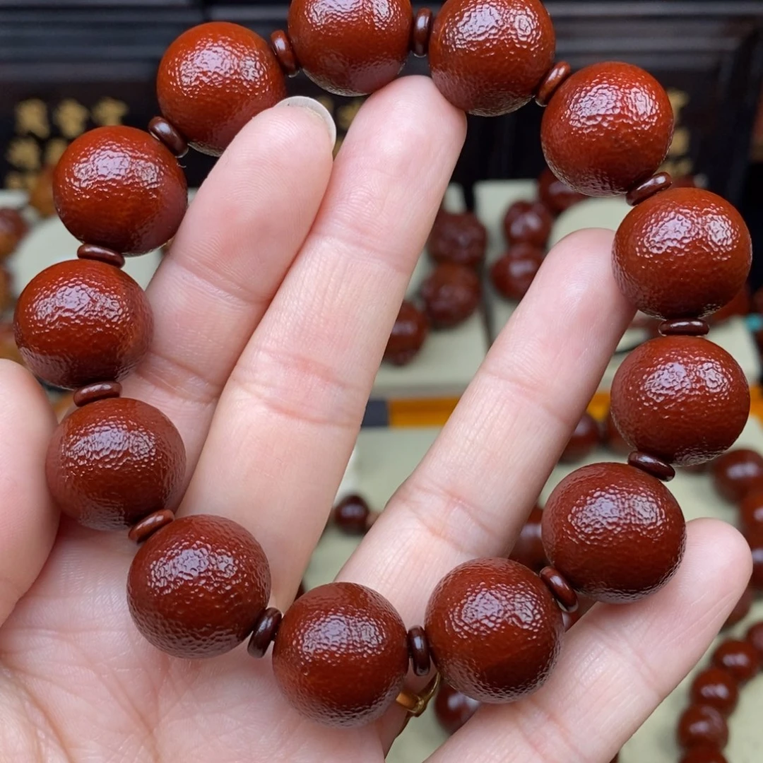 橄榄核吊坠橘皮光珠