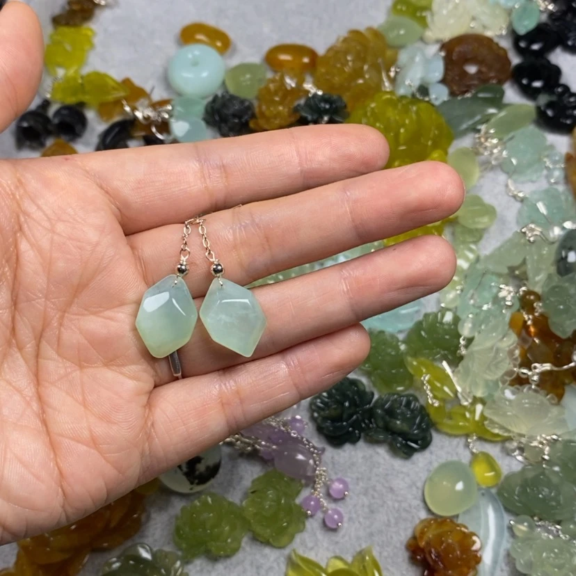 【闪购商品】未镶嵌蛇纹石玉挂件耳饰耳环项链