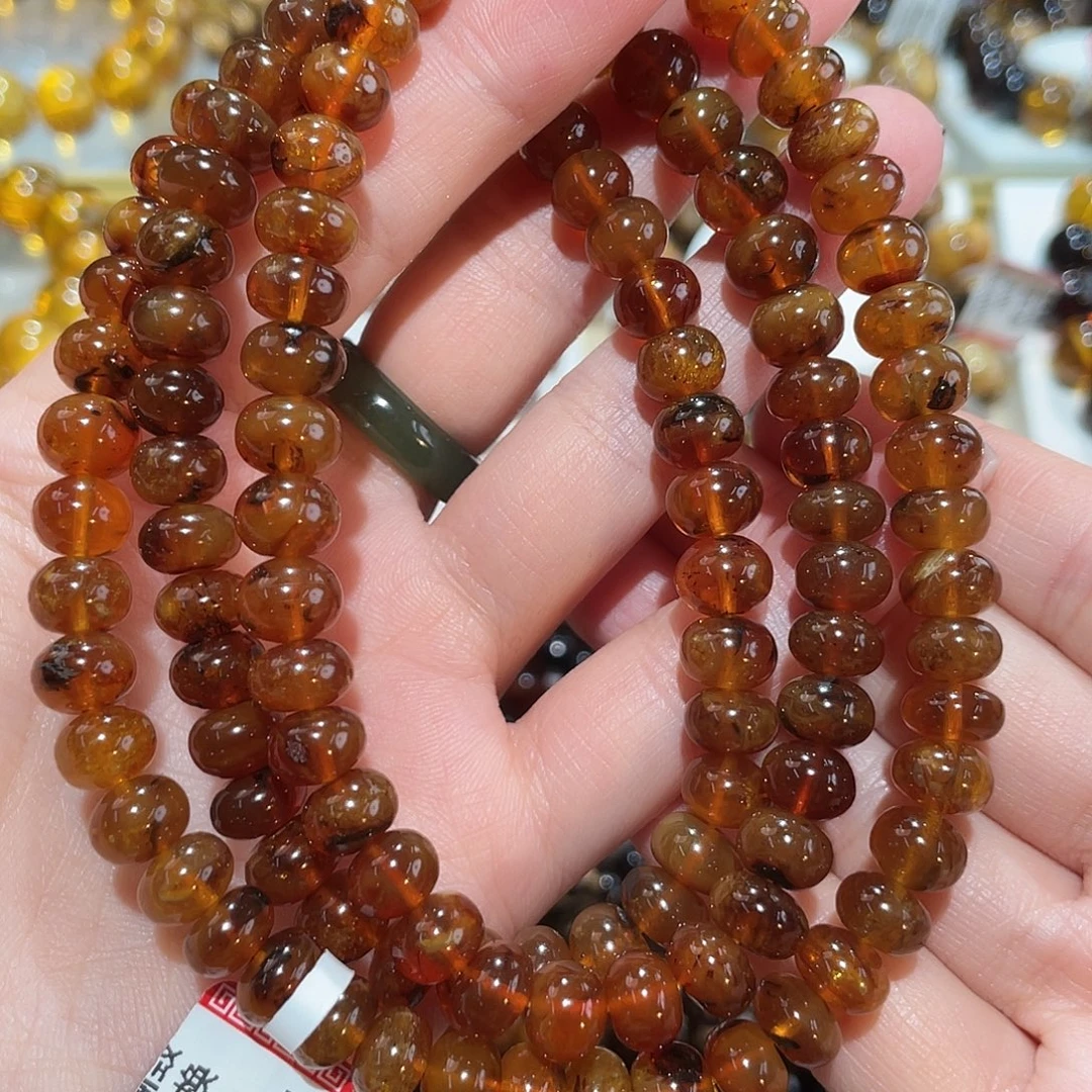 琥珀未镶嵌手链8m蜜蜡