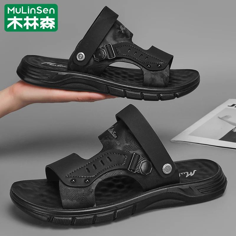 木林森男士沙滩鞋2025新款夏季外穿防滑凉拖耐磨运动休闲凉鞋男款