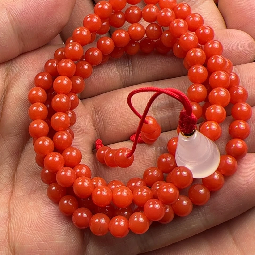 未镶嵌108手串南红玛瑙