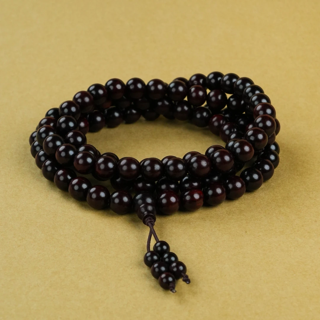 SC-195 6mm小叶紫檀多圈手串 约108粒