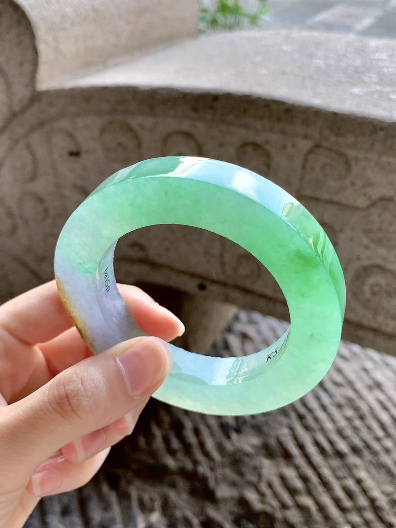 毛胚冰种冰透翡翠女士手镯定制定金链接1w