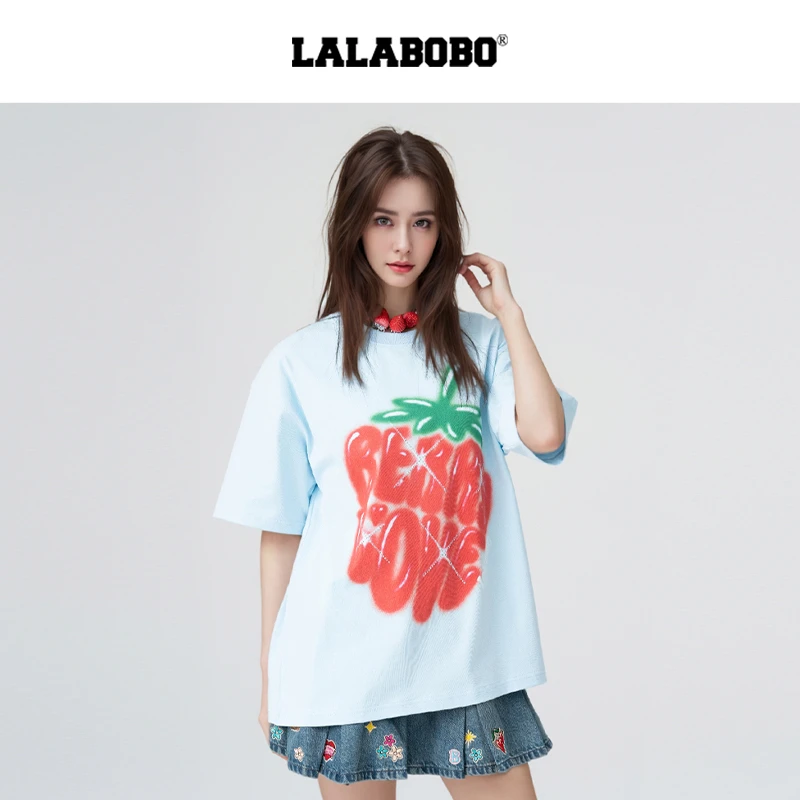 LAL025蛇年新款春夏宽松潮流印花显瘦T恤RBEA-DT17