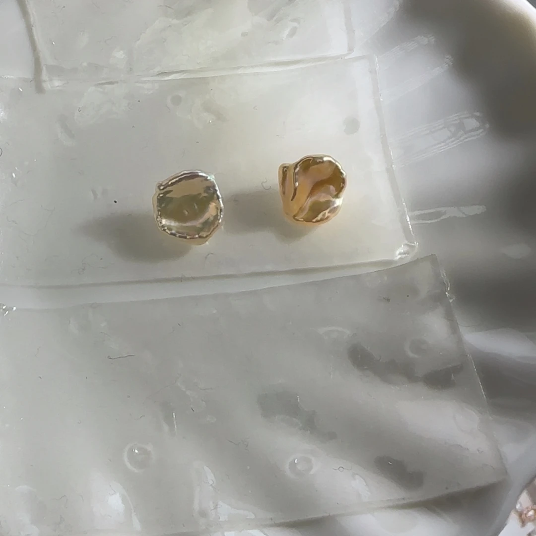 淡水珍珠耳饰银S925镶嵌A**运