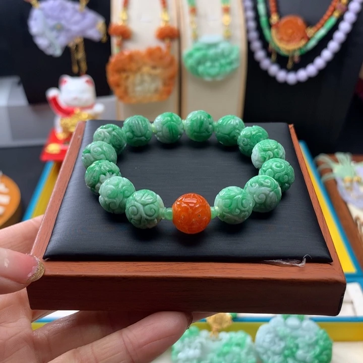 翡翠手链未镶嵌翡翠手串